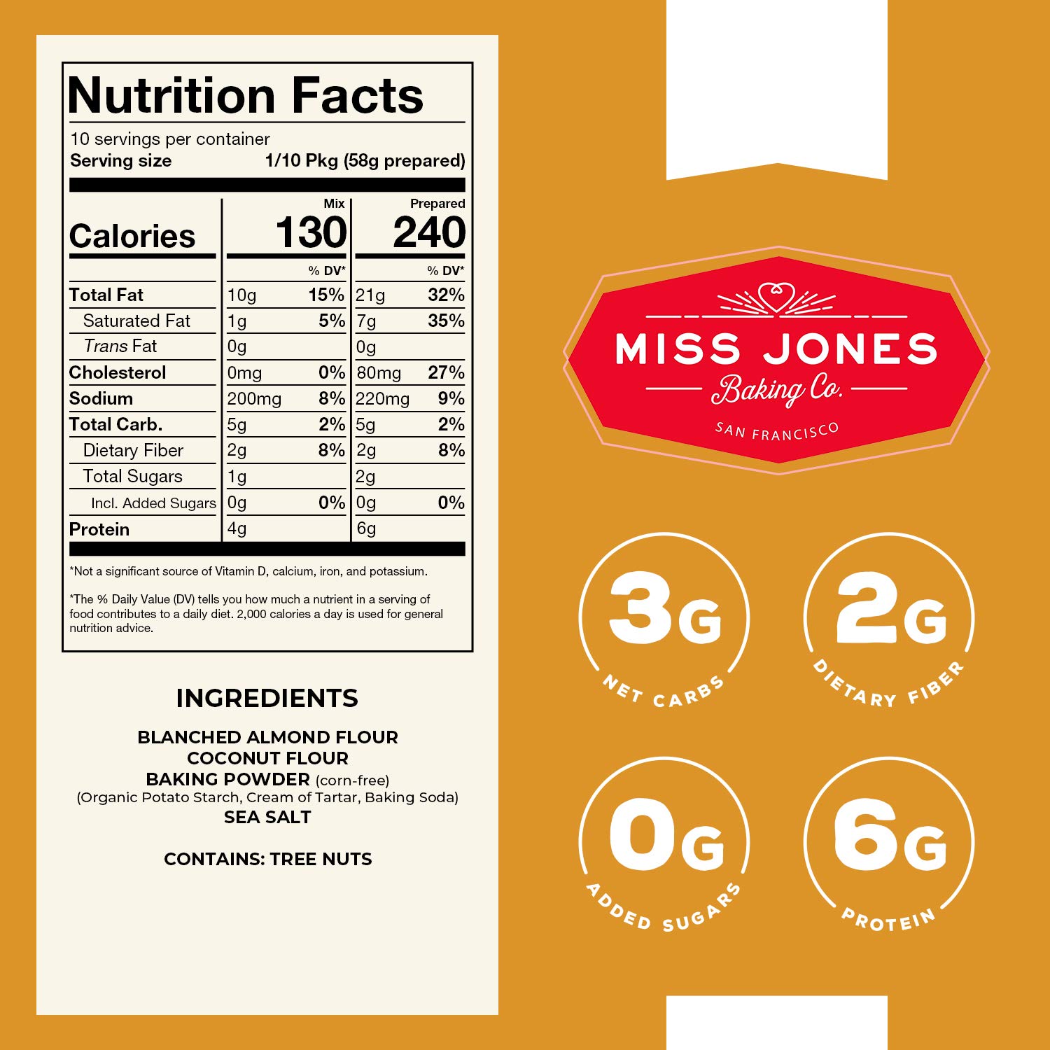 Generic Miss J.ones Baking Co - Cornbread Mix Keto Gluten Free 7.4 oz (Pack of 6)
