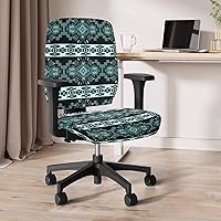 Vista 4 de Southwest - Funda elástica elástica para silla de computadora, antideslizante, para silla de juego, funda verde para silla de escritorio, funda