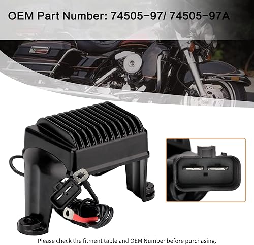 Miniatura 2 de 74505-9774505-97A Regulador de Voltaje Alternador Rectificador Compatible con Harley Davidson Road Glide Road King Electra Glide Standard Ultra