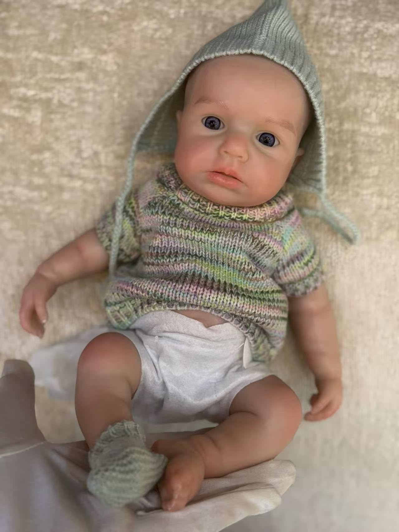 Gileutay 12 Zoll Realistische Vollsilikon Babypuppe Mädchen Lebensechte Reborn Silikonpuppe Kann Den Mund Öffnen