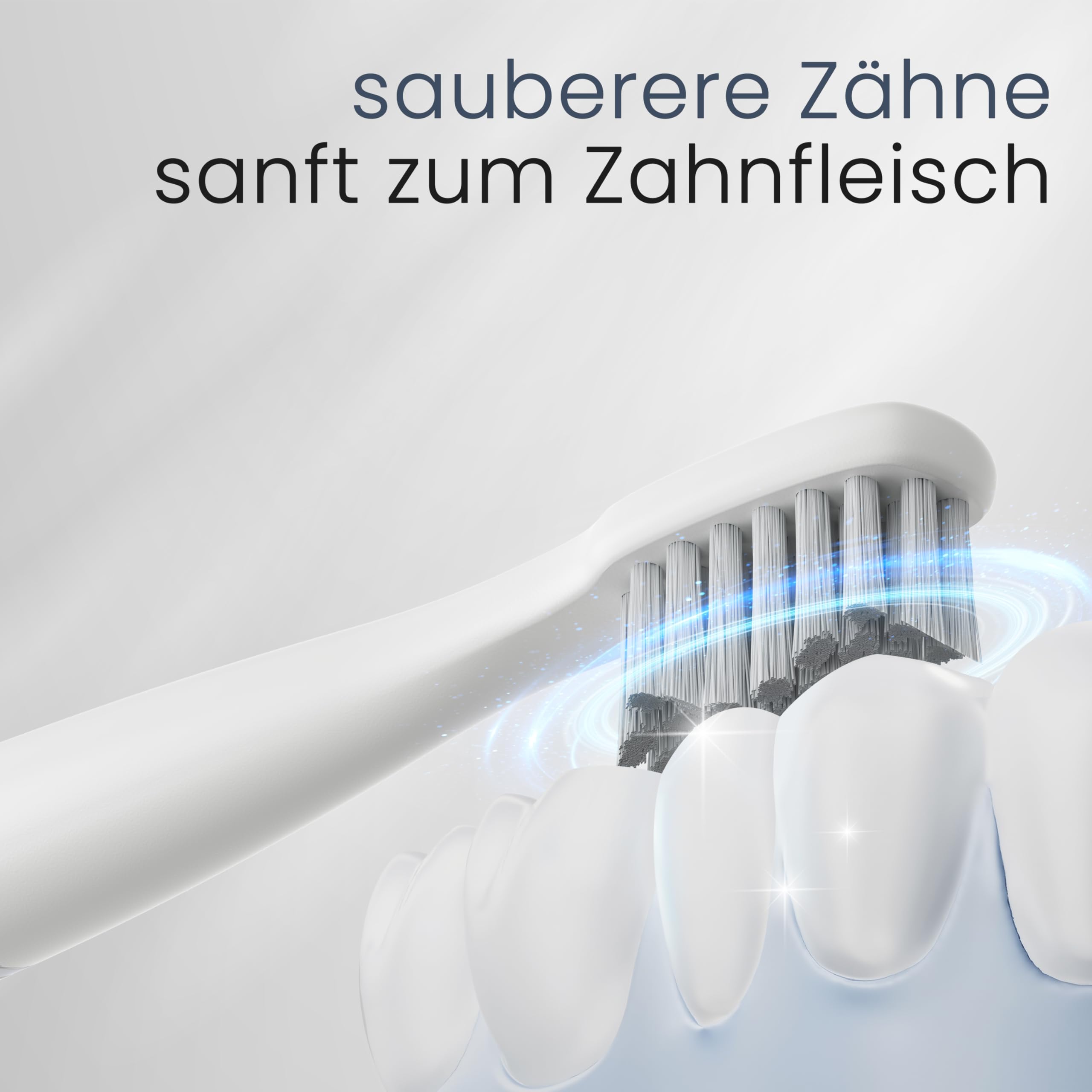 LAMES Schallzahnbürste - ultraleicht & kompakt - bis zu 100 Tage Akkulaufzeit - 3 Putzmodi & Smart-Timer - extra leise - ohne Ladestation: Aufladen mit USB-Kabel - perfekt für Reisen & Zuhause