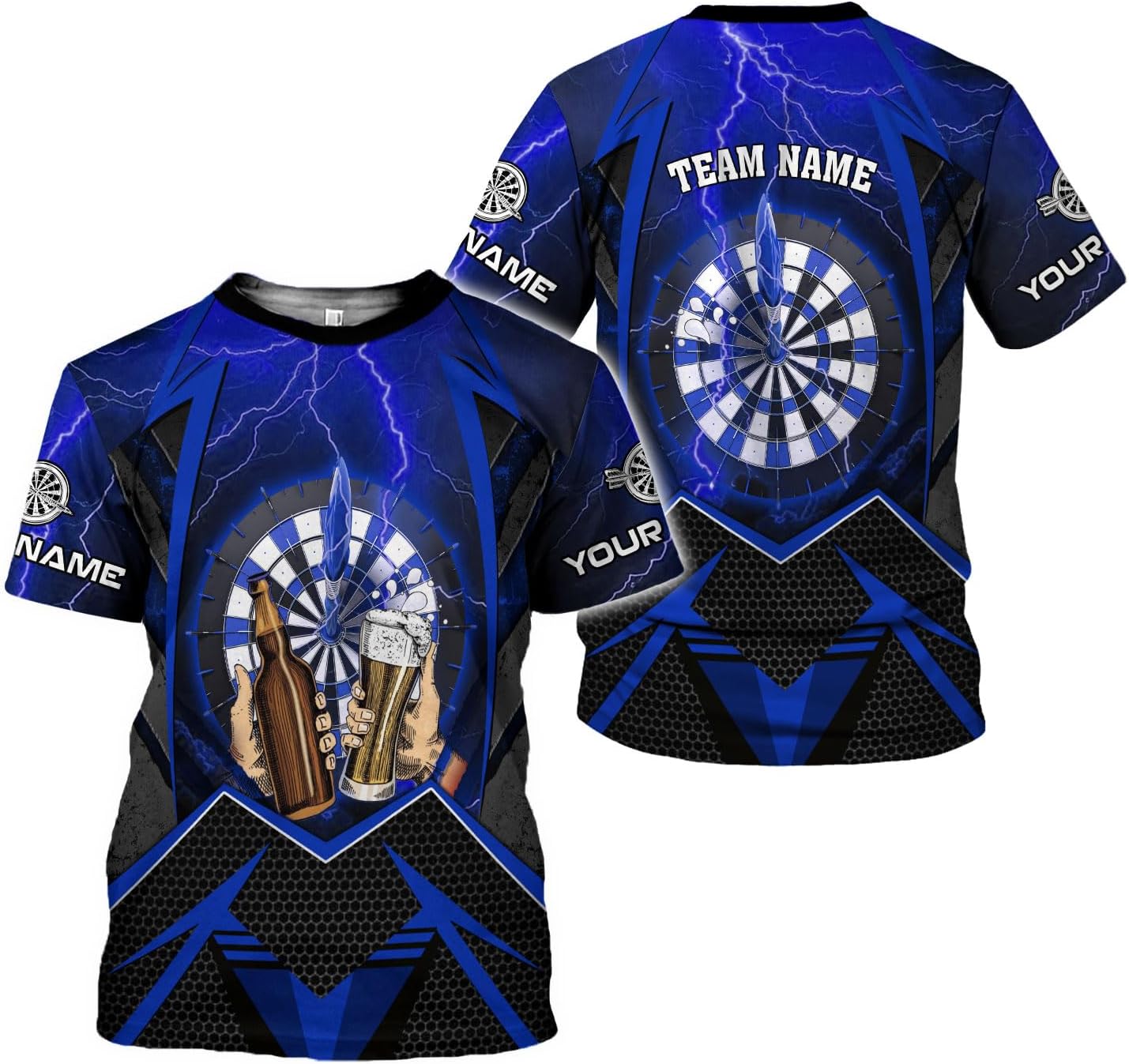 Personalized Dart Beer 3D Shirt for Men Women, Custom Name, Team Name Dart T-Shirt, Dart Beer 3D Shirt for Darts Player