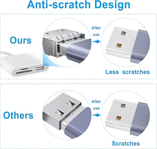 Miniatura 6 de Lector de tarjetas SD USB C con puerto USB 3.0, lector de tarjetas SD 3 en 1 USB C Thunderbolt a MicroSD TF adaptador de tarjeta USB-C lector de
