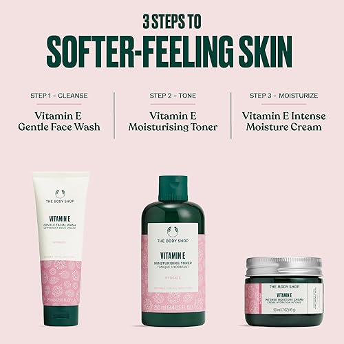 Miniatura 6 de The Body Shop Hidratante intenso de vitamina E, para piel seca, con ácido hialurónico, hidratación de 72 horas, vegano, 1.7 onzas