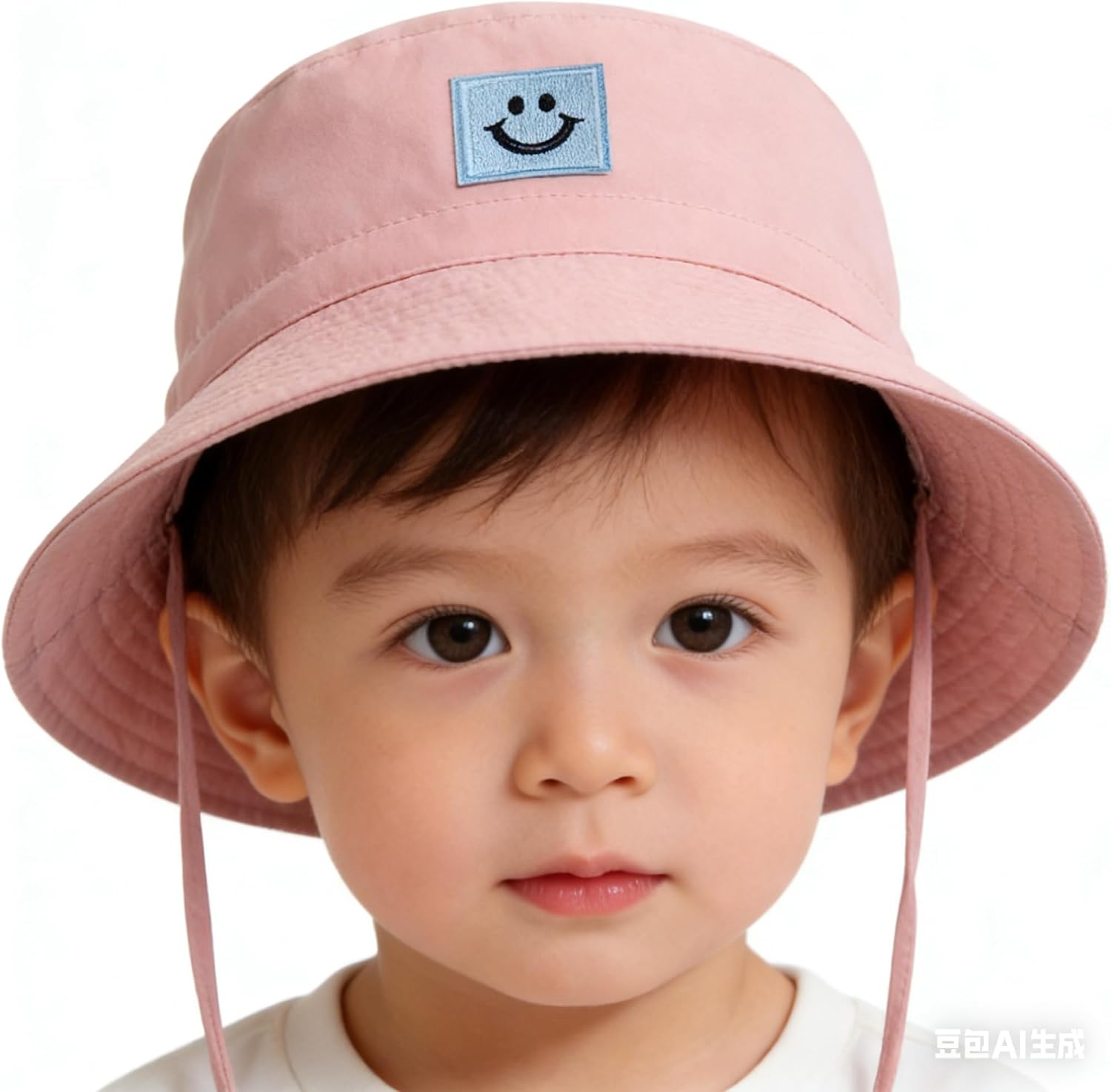 Baby Sun Hat Smile Face Beach Hat Toddler Bucket Hat for Baby Boys and Girls, UPF 50+ Toddler Kids Wide Brim Sun Hats Cap