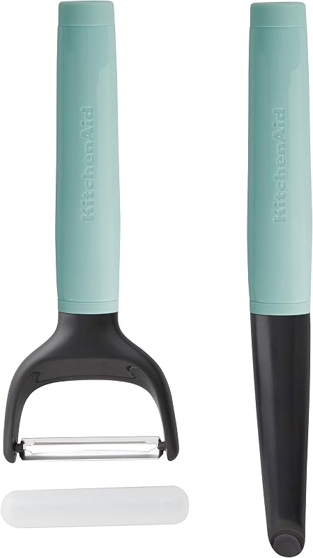 Pelador universal Euro Y, juego de 2, aguamarina
