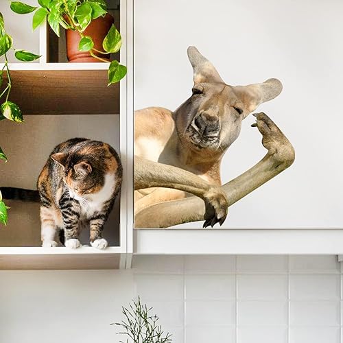 Miniatura 15 de Decoración de pared, decoración de habitación, calcomanías de pared de animales lindos para aula, dormitorio, sala de estar, ventana, tienda