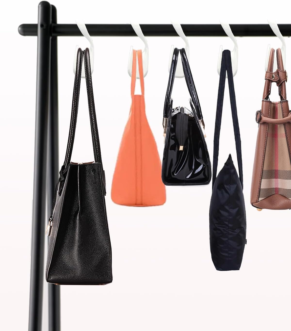 Bag Hanger for Closet, Purse Holder White Backpack Hanger Hook for Organizer Storage Purses Tote Bag Backpacks Handbags(10 Pack) - Image 5