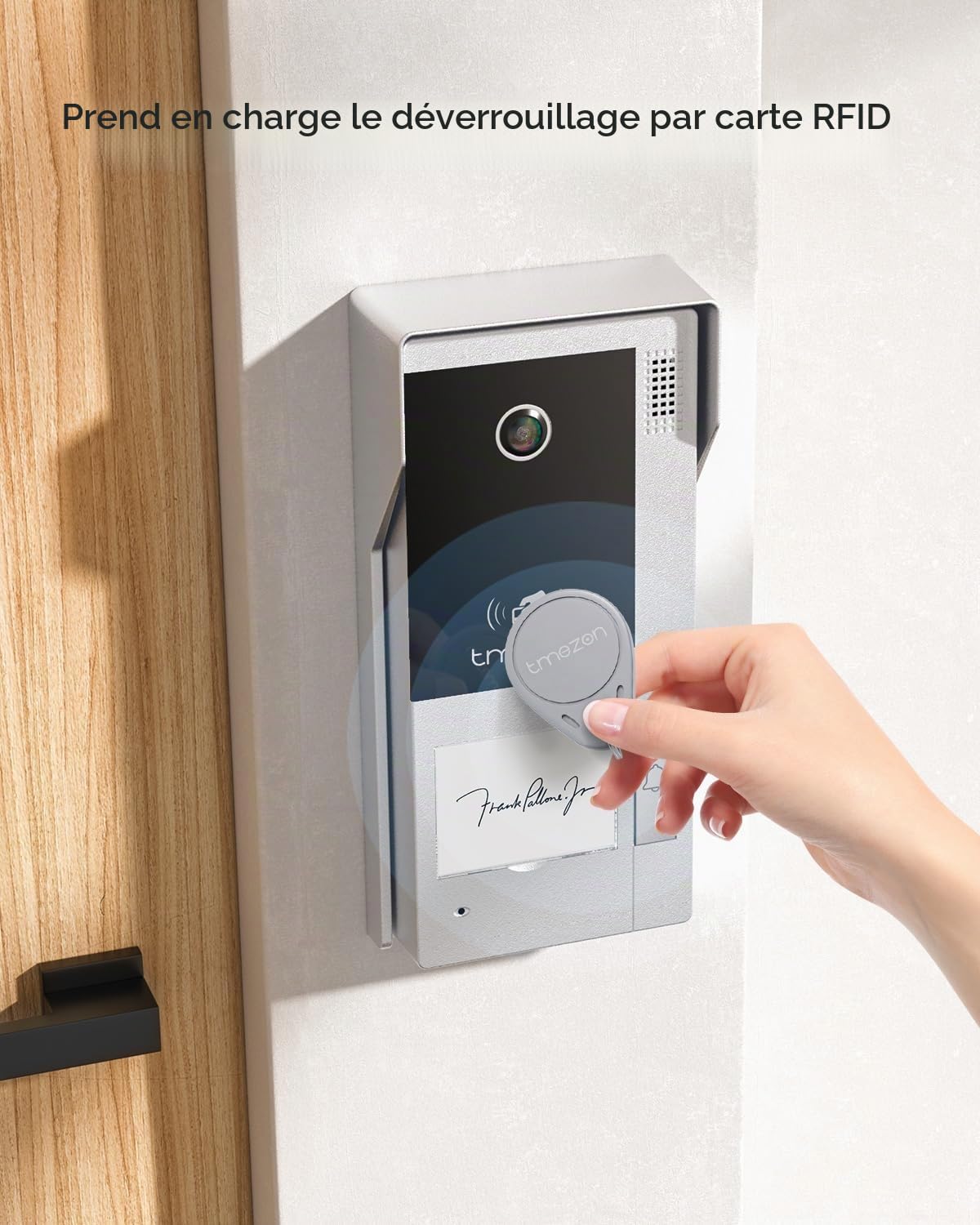 TMEZON Visiophone Filaire Connecté à 4 Fils, Interphone Vidéo IP WiFi avec 7'' écran Tactile,1080P Sonnette Portier, Unlock à Distance Via APP/RFID Cartes,Détection de Mouvement,2 Familles