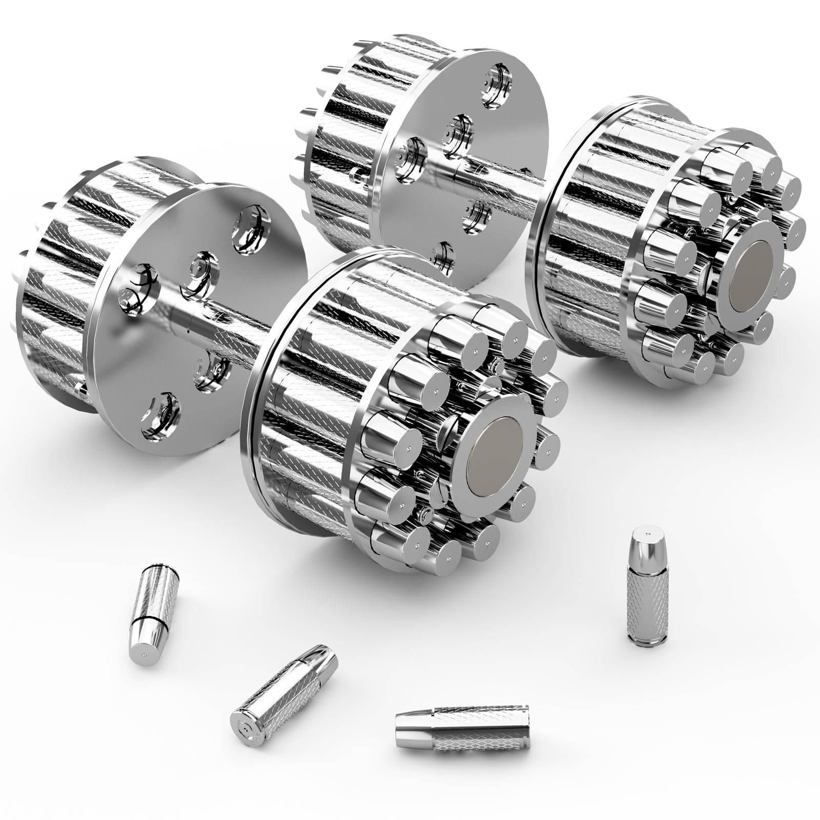 Dripex Adjustable Dumbbells Pair 11kg/24.5kg/55lbs Dumbbell Weights for Men