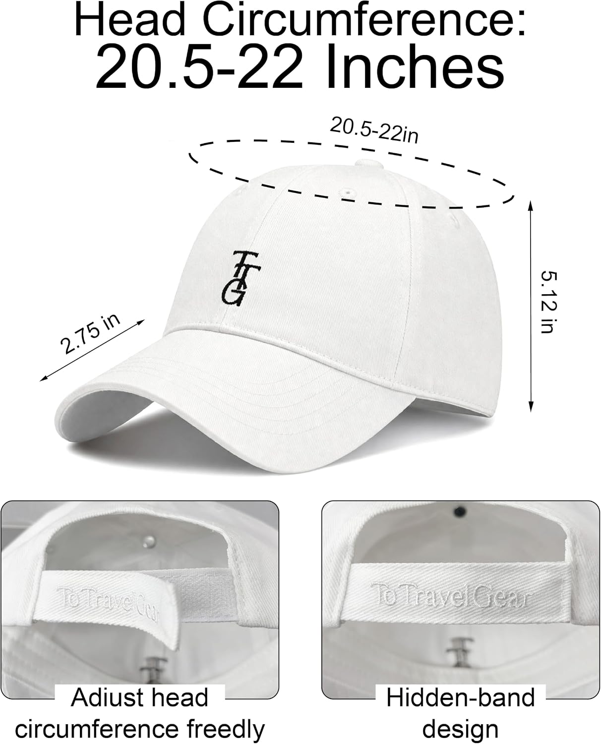 Kids Washed Cotton Baseball Cap, Unstructured Adjustable Toddler Hat for Boys & Girls