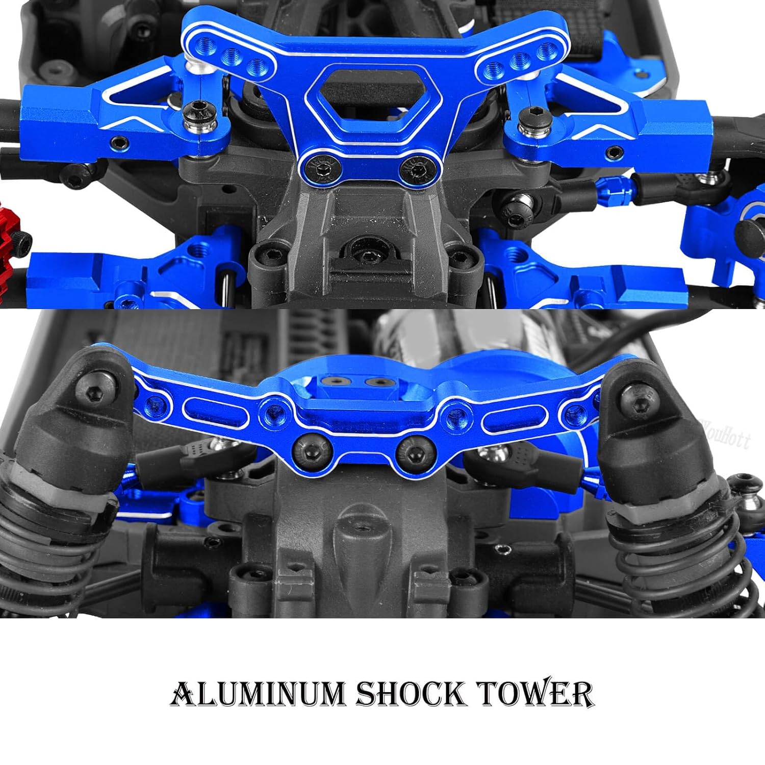 RC Alloy Upgrades Part for 1/10 4-TEC Drift Ford Mustang Rear Wheel Drive ON-Road Drift RC Car #105237-4,RC Drive Shaft Axles CVD Suspension Arm Caster Block Steering Blocks,Navy Blue