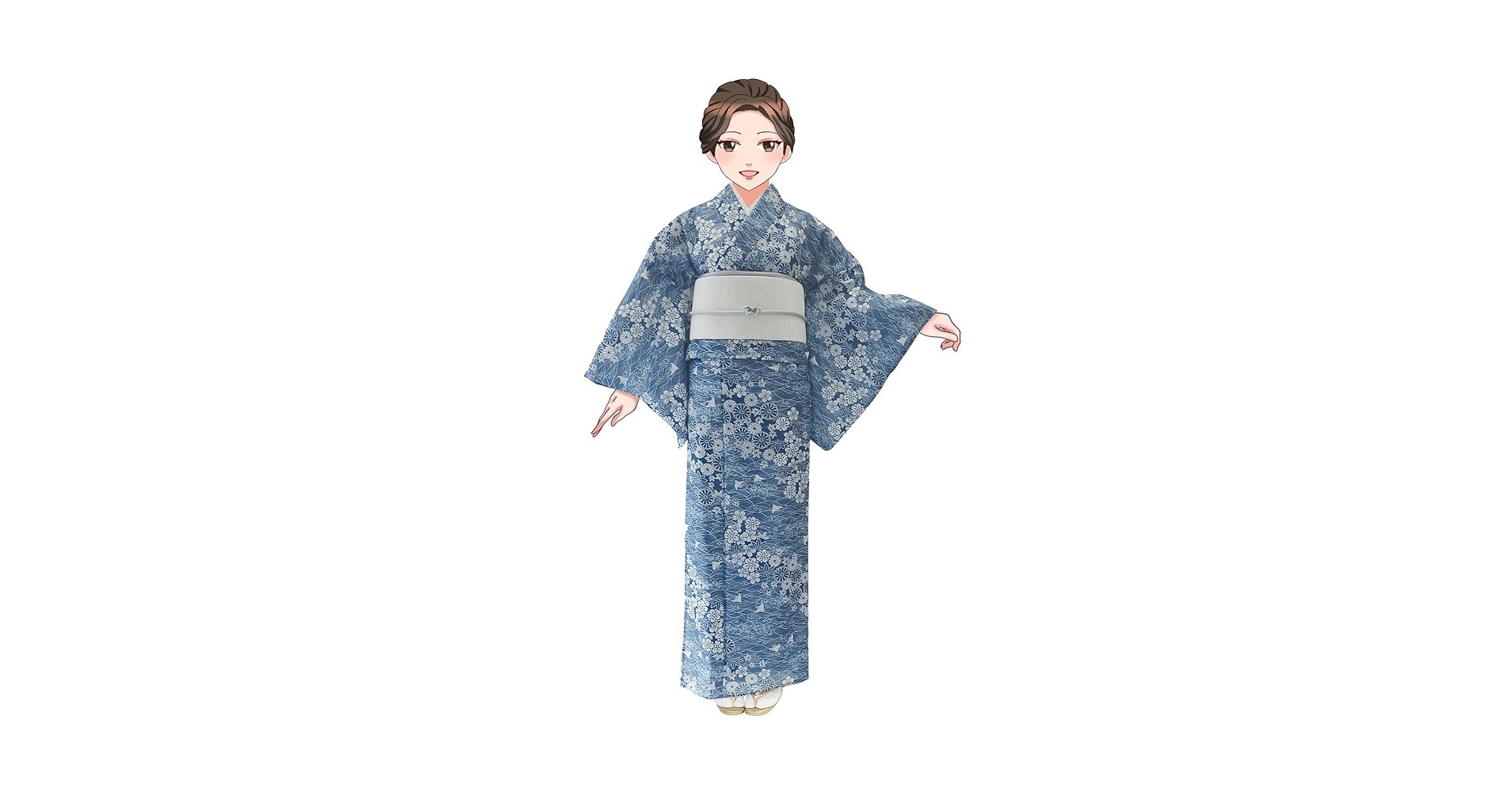 セット　絽小紋　色紙に更紗＋夏帯　蔦の葉 Amazon | [京都室町st．] 洗える着物 絽 夏物 小紋 HL