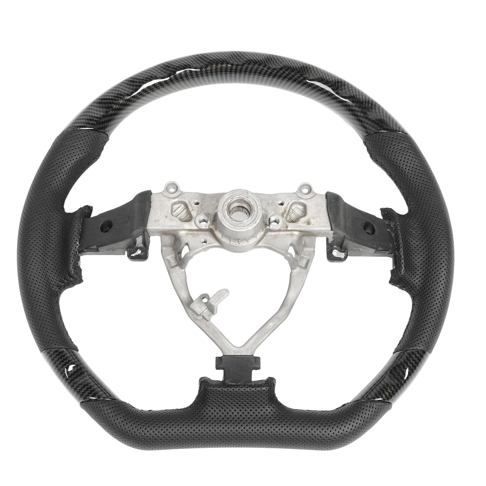Cryfokt Wytrzymała Kierownica z funkcją Hydropoślizgu o Ergonomicznej Konstrukcji do FJ Cruiser 2007-2017, Błyszcząca Powierzchnia, Lepszy Chwyt dla Bezpieczniejszej Jazdy (Wygląd włókna węglowego)