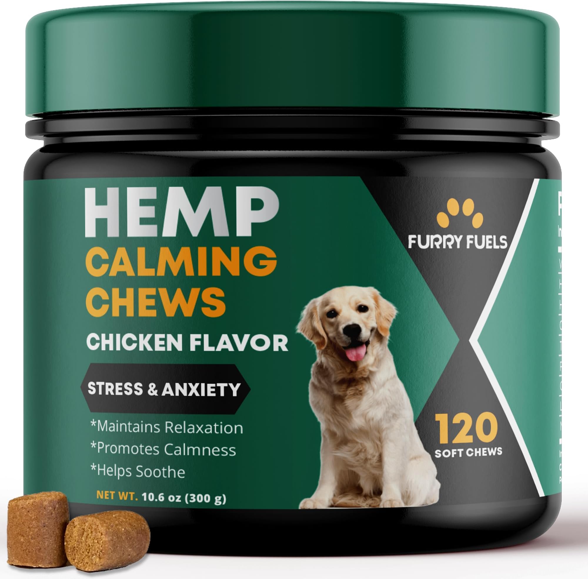 Hemp Calming Chews for Dogs Dog Anxiety Relief Made in