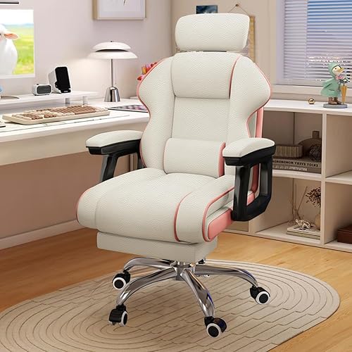 Miniatura 2 de Silla de oficina ejecutiva reclinable con reposapiés, escritorio ergonómico para computadora con soporte lumbar, silla grande y alta