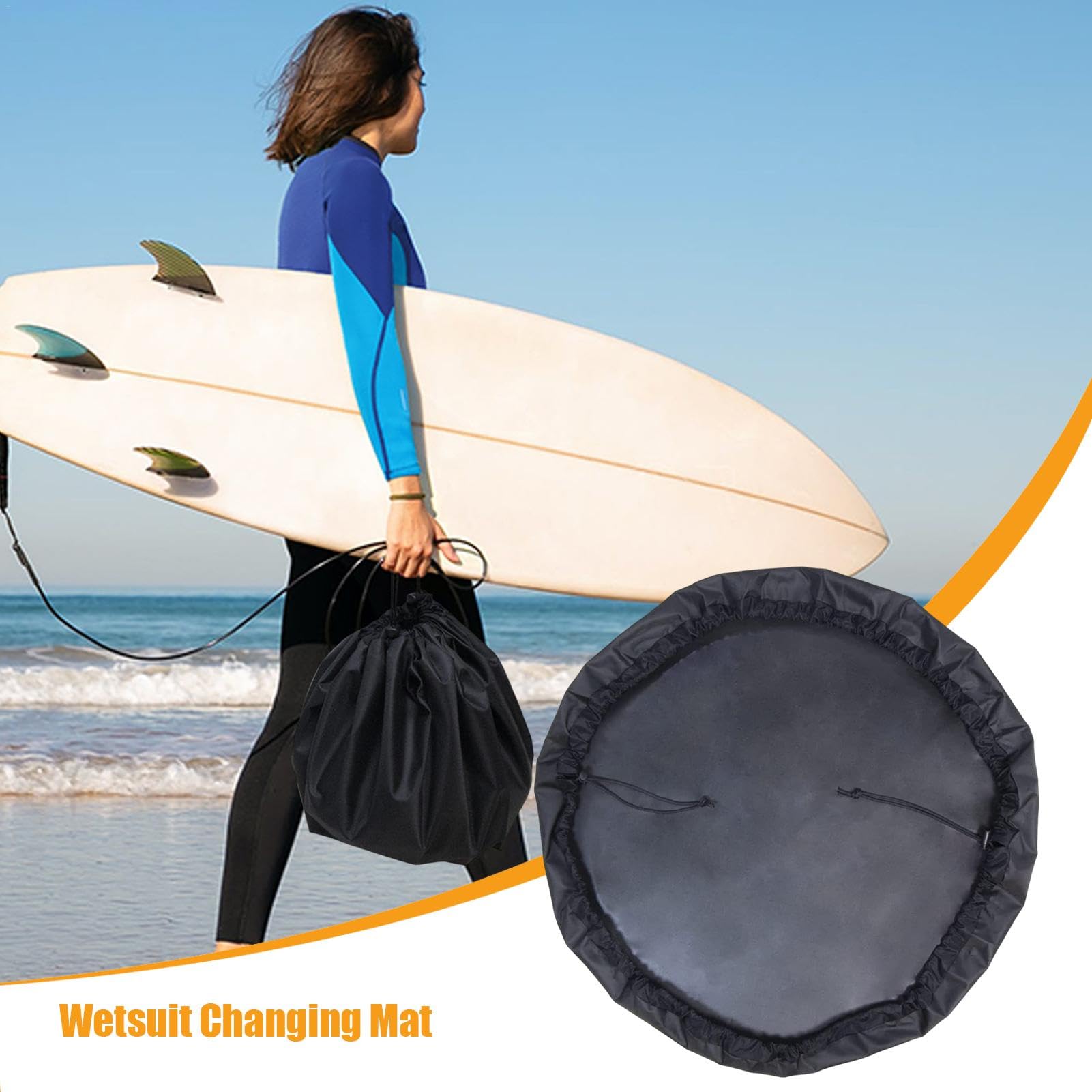 Tappetino Cambio In Neoprene Impermeabile – Antiscivolo E Antisabbia Per Muta, Surf E Kitesurf, Compatto E Portatile