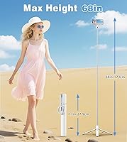 Vista 4 de TONEOF Trípode de palo de selfie magnético de 68" con soporte magnético fuerte de aluminio para Magsafe, soporte de trípode para teléfono de viaje