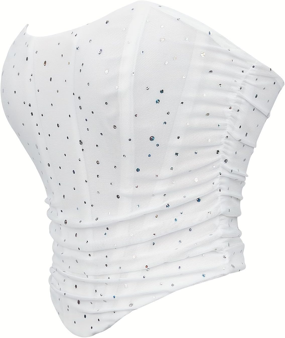 SHYMMUO Women Black Corset Tops Satin Summer Going Out Strapless Bustier Crop Top for Party,Gothic,Halloween Costumes - Image 2