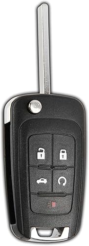 KeylessOption Llavero remoto abatible de 5 btn de arranque remoto para GM (OHT01060512)