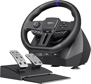 PXN Racing Wheel, V900 Gen 2 PC Steering Wheel with Pedals, Magnetic Encoder Steering Wheel for PC, PS4, Xbox One, Xbox Series X|S, Switch