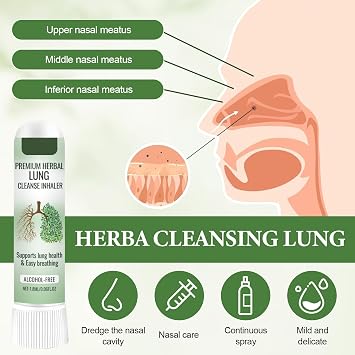 3 Pcs Herbal Diffuser Lung Cleanse,Portable Herbal Inhaler for Breathing,Lung Cleansing Spray for Women Men