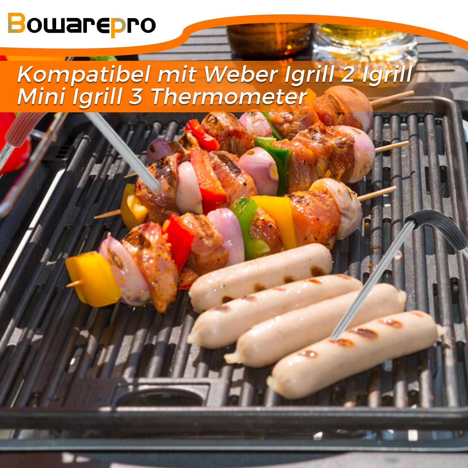 Bowarepro 2 Pack Meat Probe Replacement Compatible with Weber Igrill 2 Igrill Mini Igrill 3 - Image 2