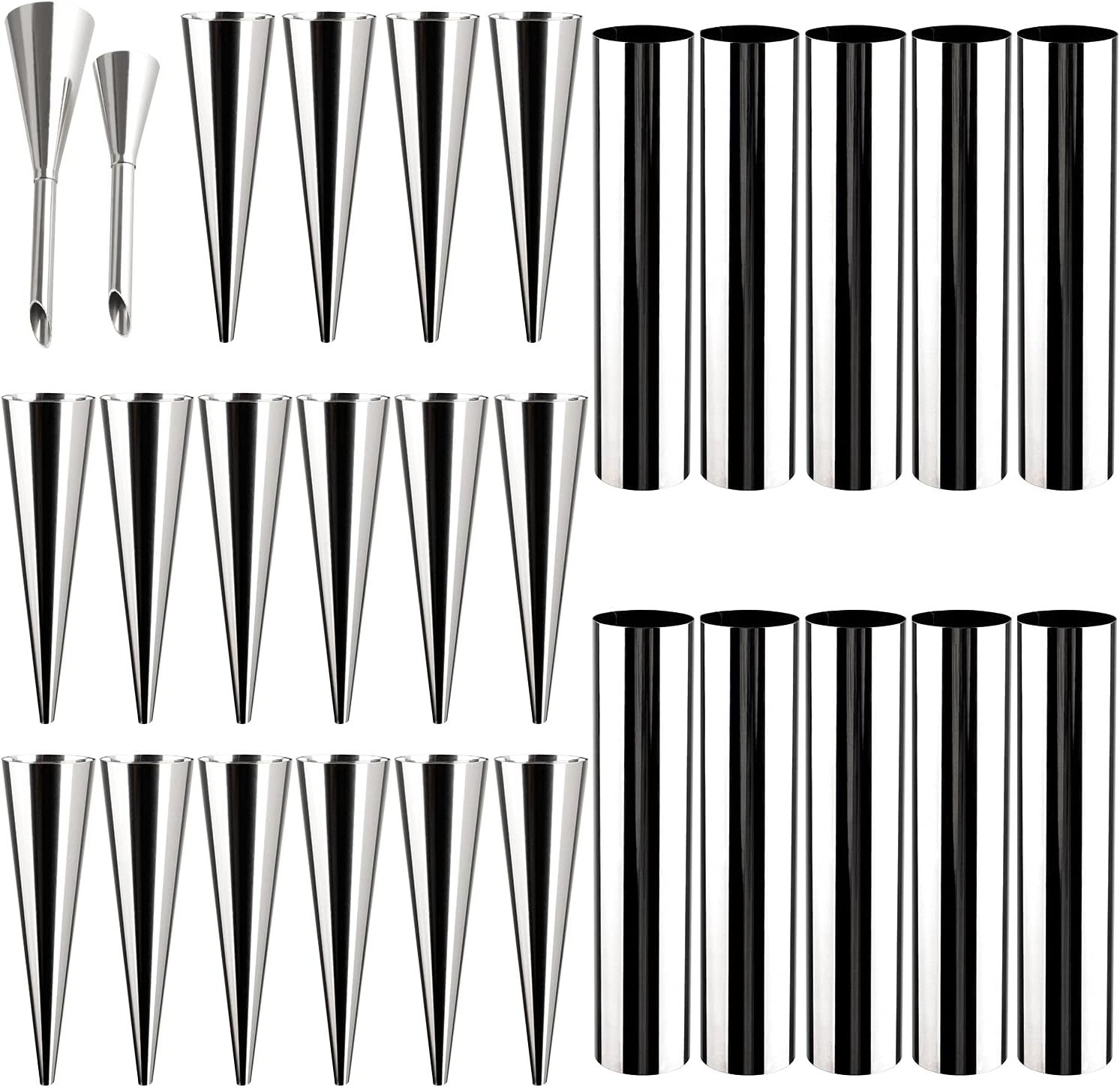 Cream Horn Molds Stainless Steel Cannoli Tubes Cone Shaped