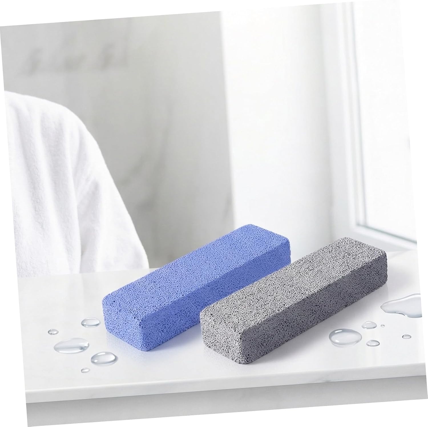 Glass Foot File Pumice Stone Set Multifunctional Design 6pcs for Efficient Removal of Stubborn Hard Skin, Medium Hardness with Ergonomic Shape for Home Baths and Travel Foot Care