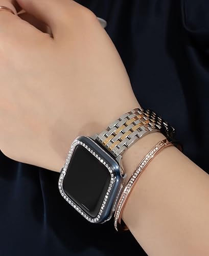 Miniatura 7 de Correa delgada y femenina para Apple Watch 11 10 Se 9 8 7 6 5 4 3, Correa metálica elegante para mujeres para Apple Watch 42mm 41mm 40mm 44mm 45mm