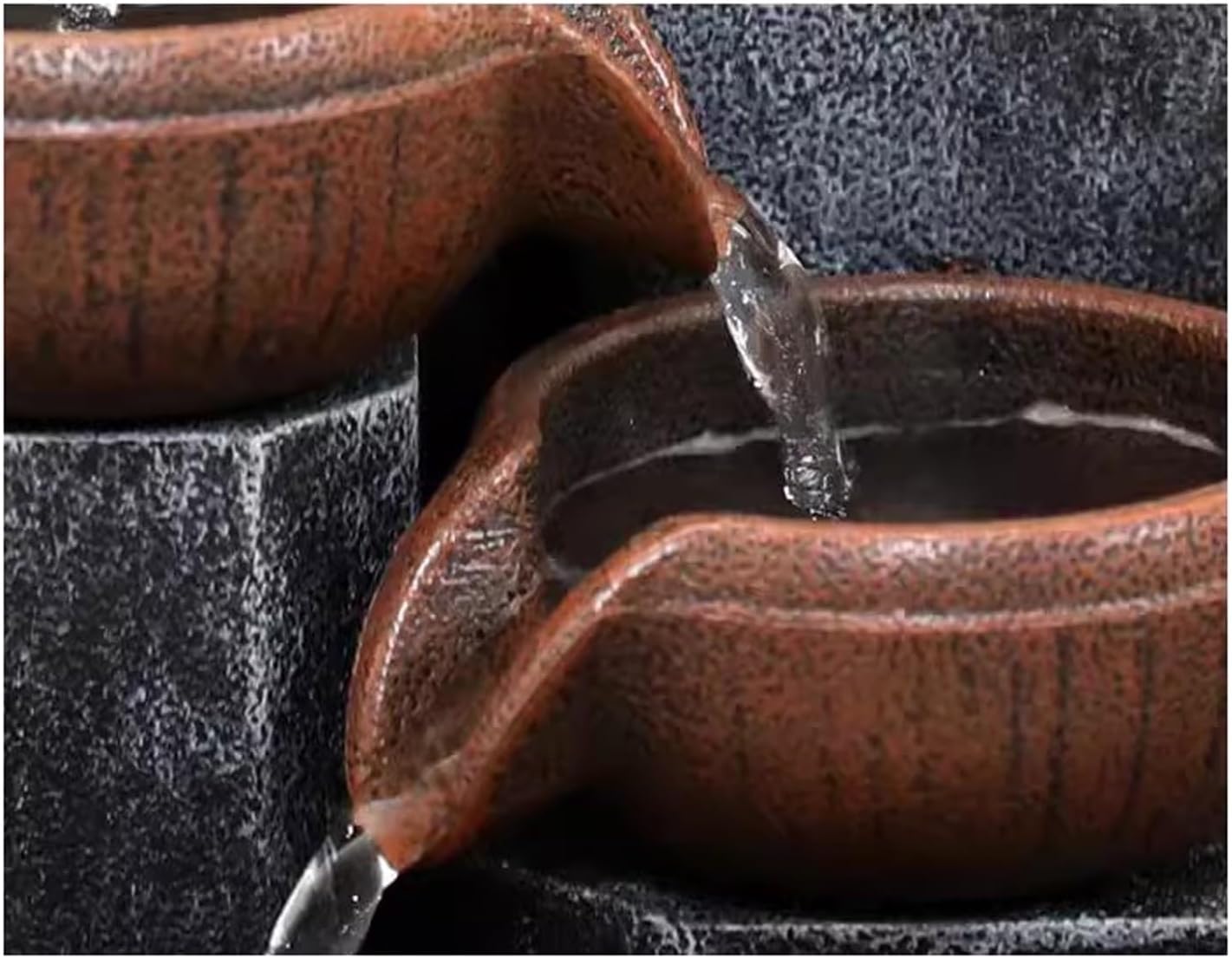 卓上滝噴水 小さな流水噴水リビングルームデスクトップ循環水装飾オフィス装飾樹脂デスクトップ噴水装飾 屋内噴水