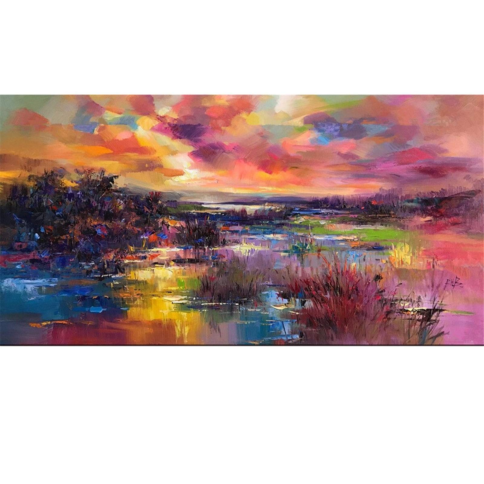 Aihifly Inicio Pinturas Decorativas Pintura al óleo moderna pintada a mano Decoración artística abstracta sobre lienzo Cuadros individuales sin marco Decoración de la sala