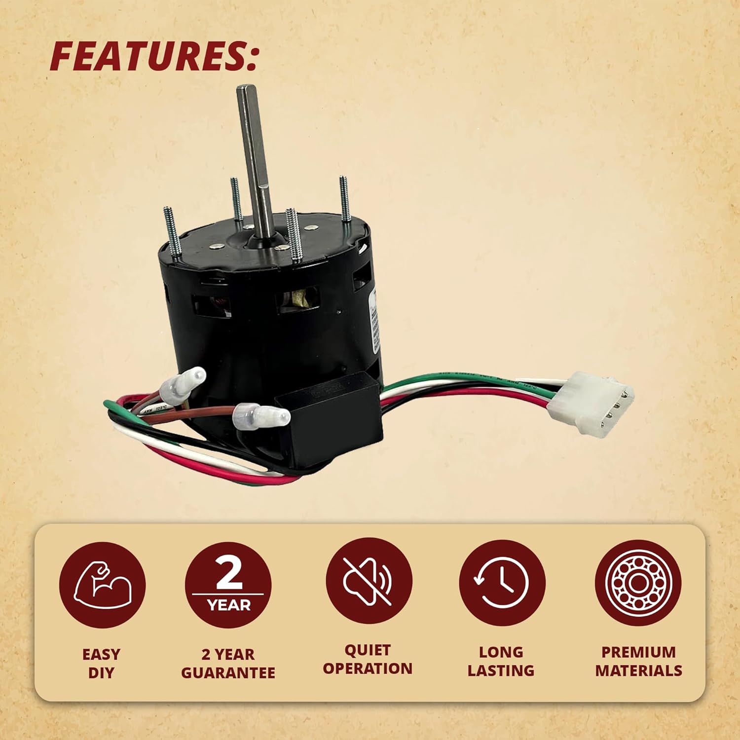 Fasco D1100 OEM Quality Gemini Loren Cook 7173-1580 GC/GN 142/144 2-Speed 3.3″ Frame Shaded Pole Motor 1550/900rpm - 2 Year Warranty