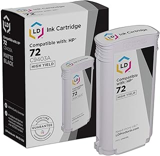 LD Products Remanufactured Replacement for HP 72 Ink Cartridge C9403A High Yield (Matte Black, Single-Pack) DesignJet T1100, T1120, T1200, T610, T620, T770, SD Pro MFP, T1100ps, T1120 SD-MFP, T1300