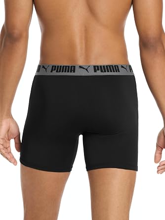 PUMA Men's 4 Pack Active Stretch Boxer Briefs