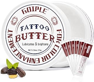 Tattoo Aftercare Balm 2.6oz - Essential Tattoo Supplies with Tattoo Butter Formula for Before During and After Tattoo Process, Healing Cream and Scar Repair Gel for New and Old Tattoos
