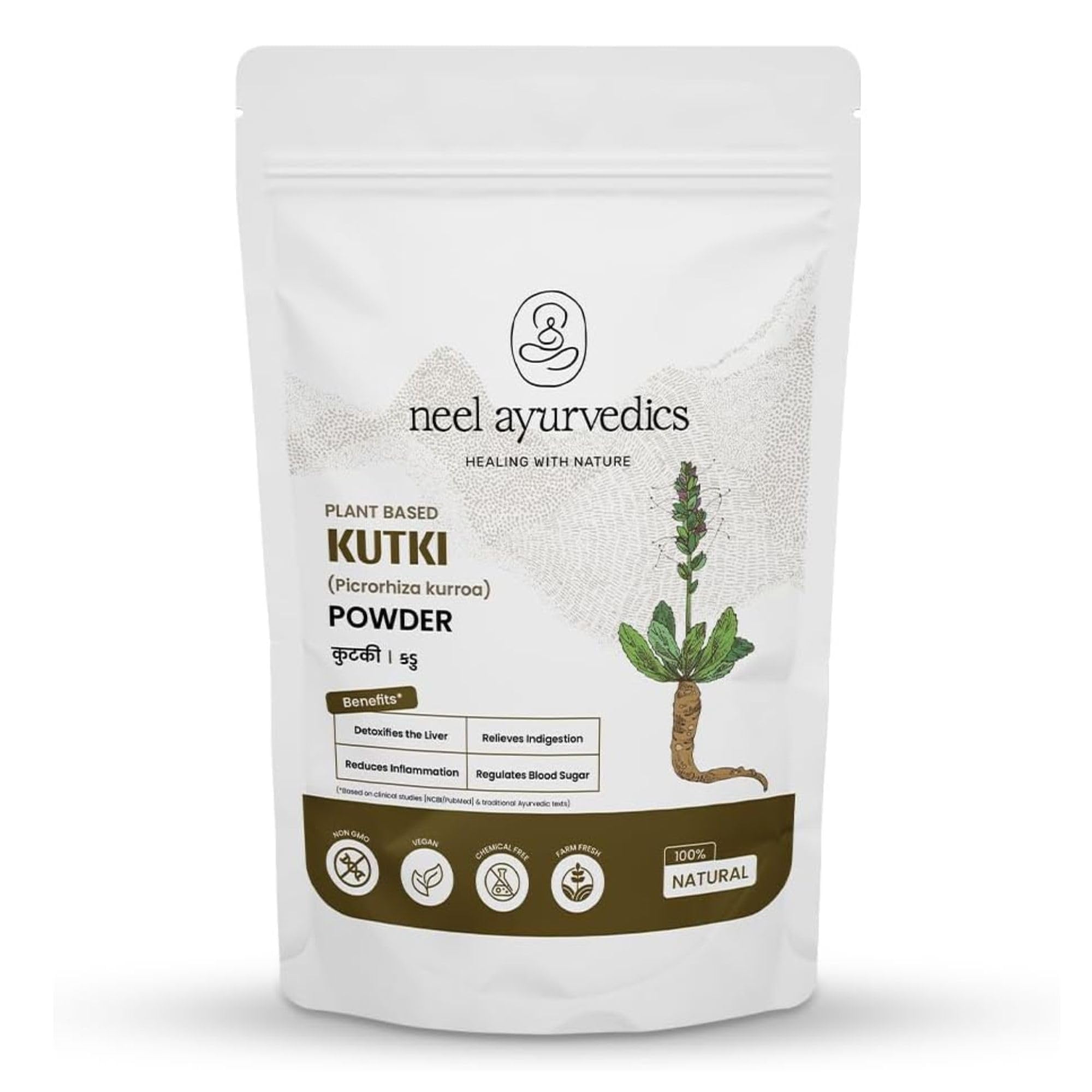 Kutki Pulvar | Katuki Churna | Picrorhiza Kurroa Pulvar | Kadu Pulvar - 300 g