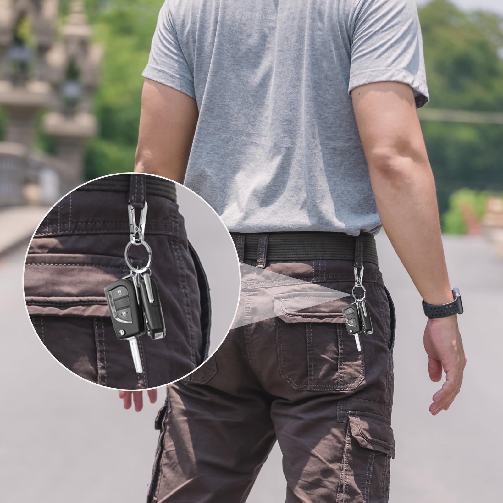 Robuste Karabiner Schlüsselanhänger 8er Set - Metall Key Organizer