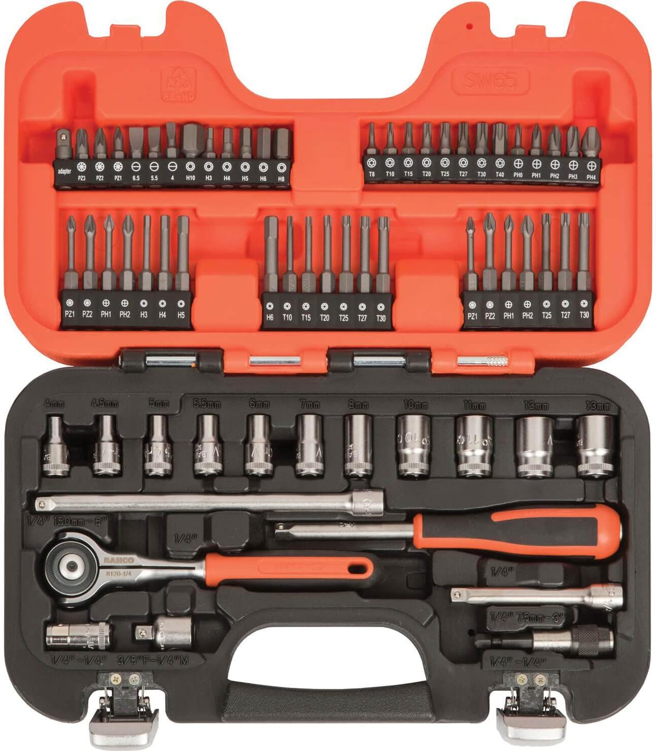 Bahco BAHSW65 65PC 14IN SQDR Socket Set Swivel, Nepal Ubuy
