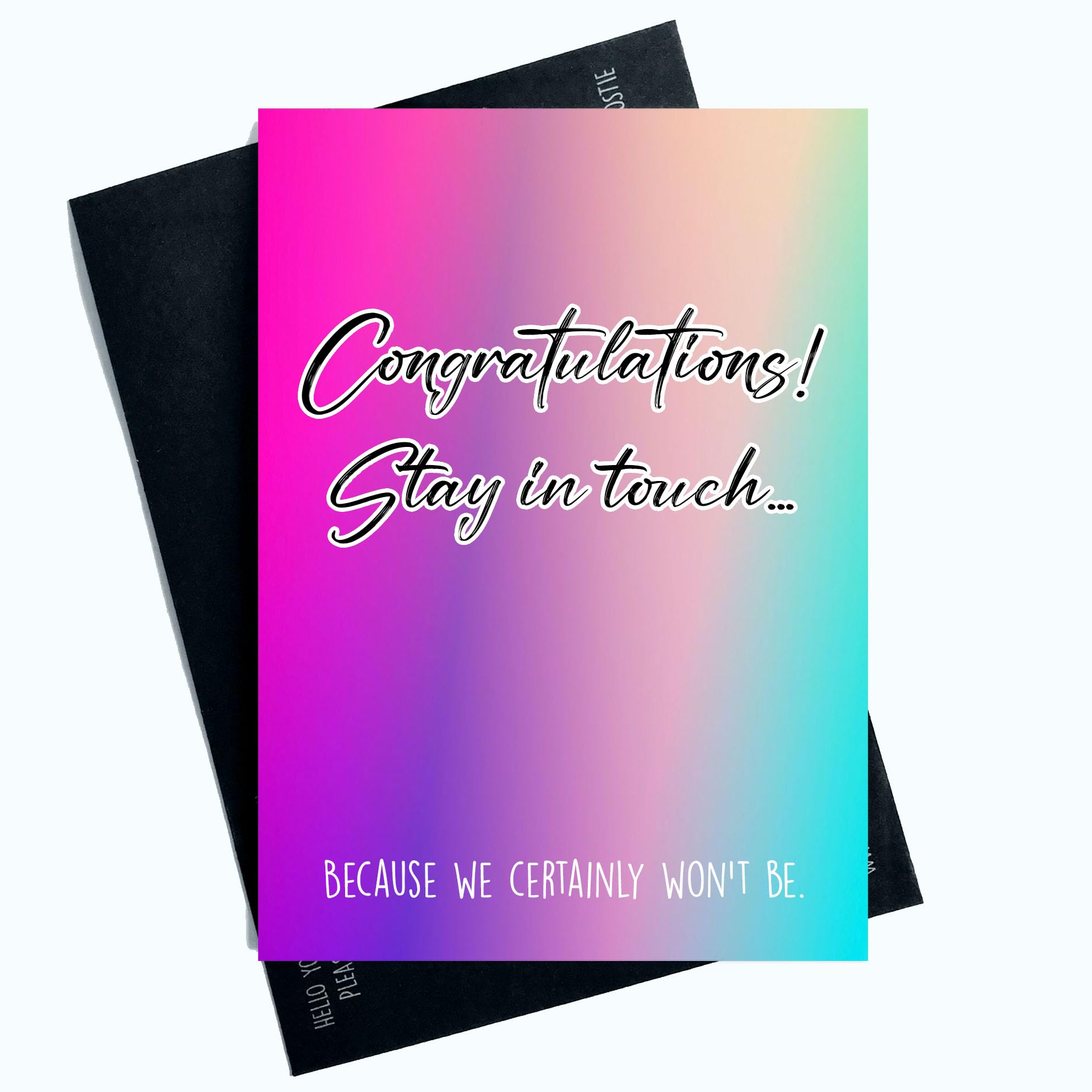 Gongrats On The New Gaff New Home Cards New Home Greeting Card Joke Laughter Fun Novelty Rainbow Gradient SP62