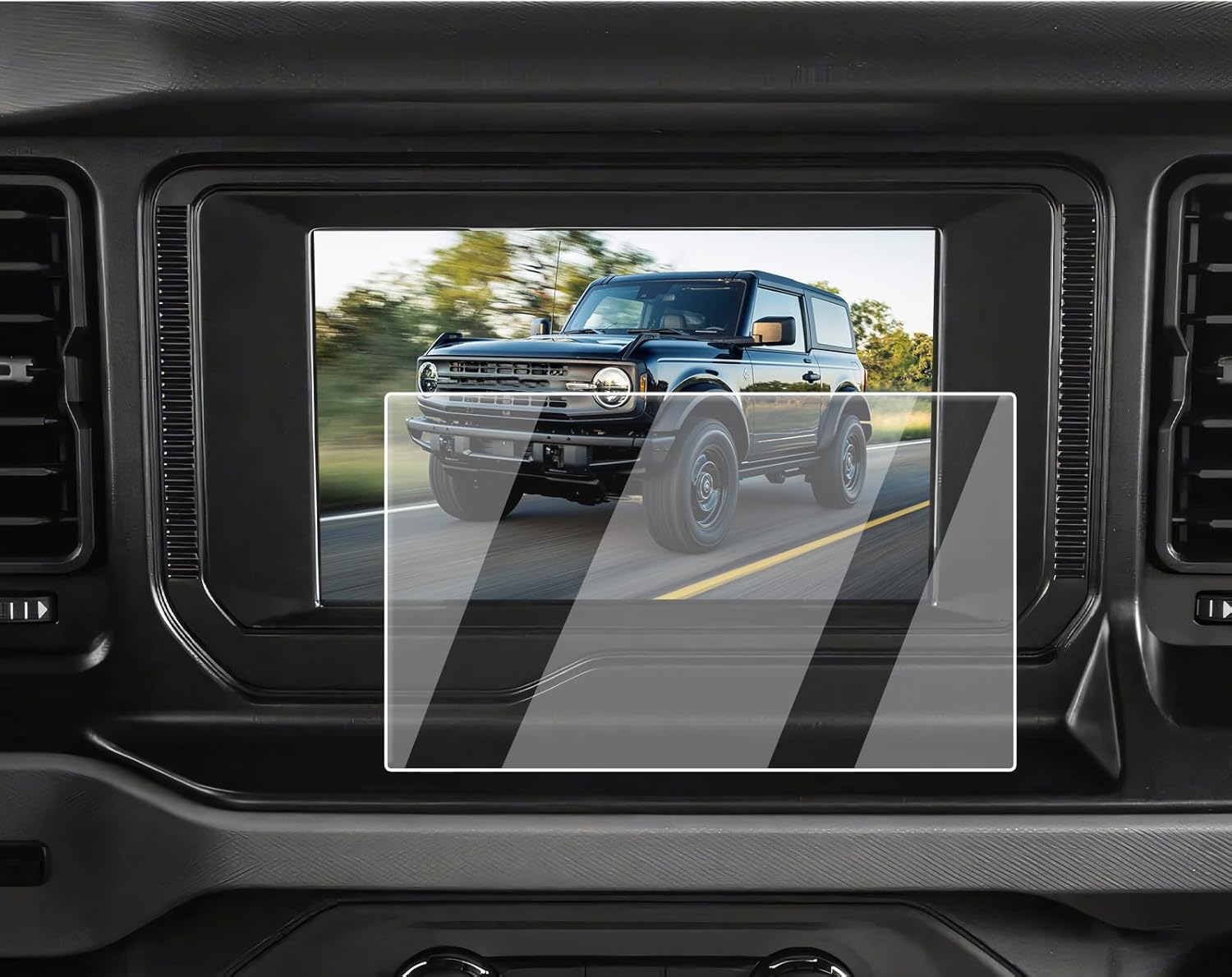 Screen Protector For 2021-2024 Ford Bronco – 8-Inch Navigation 9H Tempered Glass Screen Protector For 2021-2024 Bronco(Base/Big Bend/Heritage/Outer Banks/Badlands/Heritage Limited) Accessories – HD