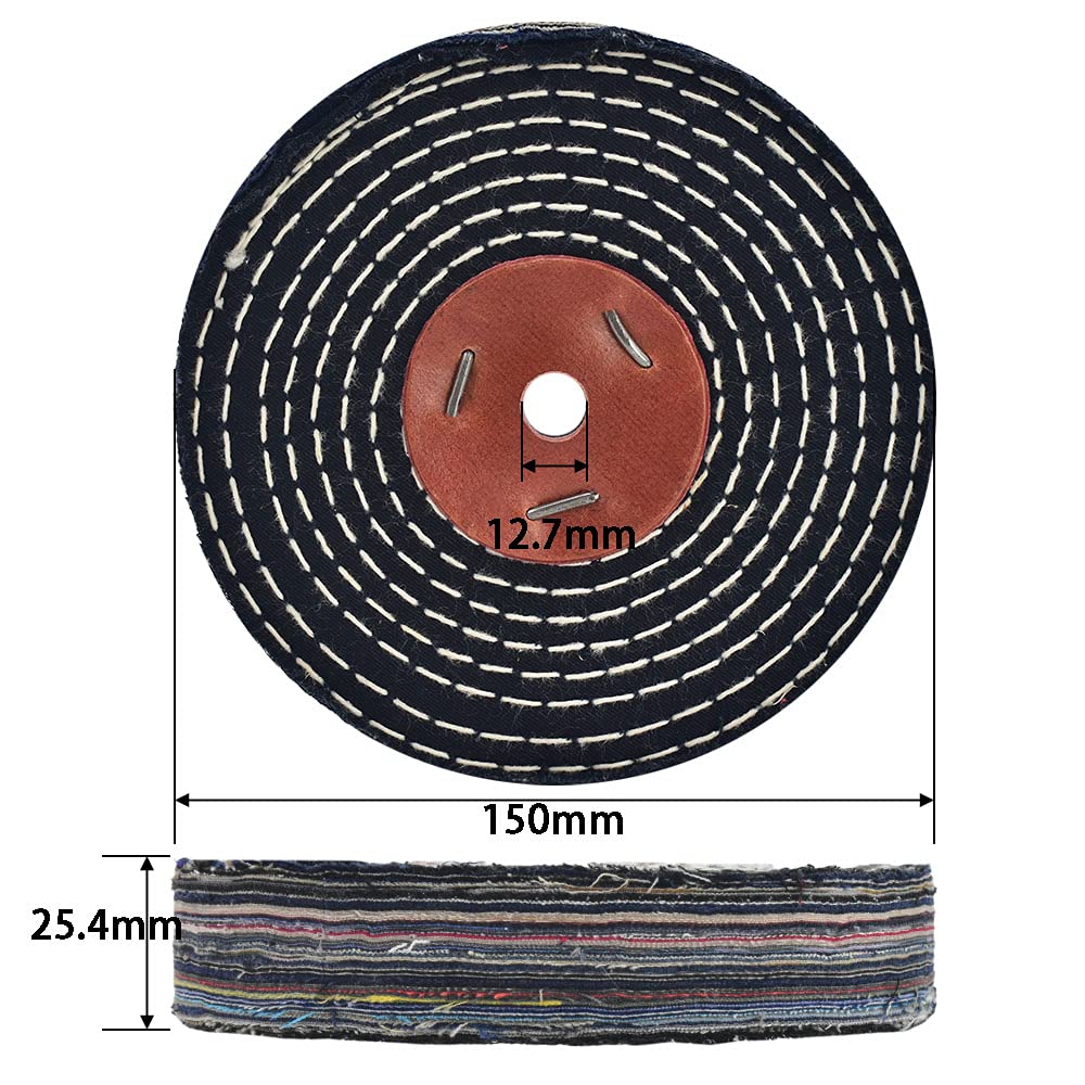 Ruota Lucidante In Fibra Di Nylon 150 Mm - Durezza 9P, Per Lucidatrice, Foro 12,7 Mm - Foto 12