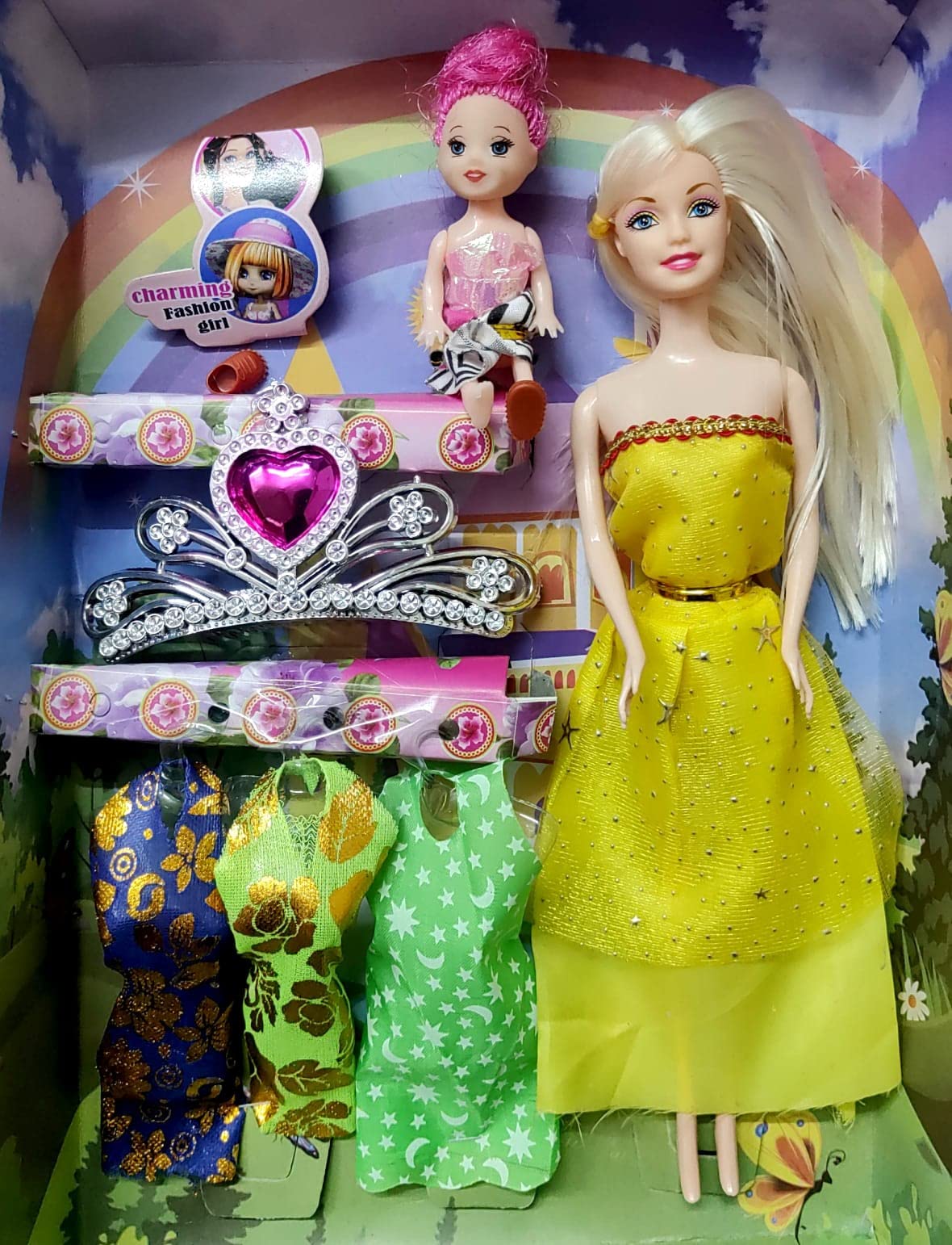 See full amazon price history chart for CREATURE Pretty Doll for Girls | Cute Foldable Doll | Beautiful Doll Cute Doll Set with Crown for Girls Kids (CRE-DOLL-06-YLW) (Yellow) CREATURE Pretty Doll for Girls | Cute Foldable Doll | Beautiful Doll Cute Doll Set with Crown for Girls Kids (CRE-DOLL-06-YLW) (Yellow) (B0C5JL1YQH) Amazon Price History, Amazon Price Tracker
