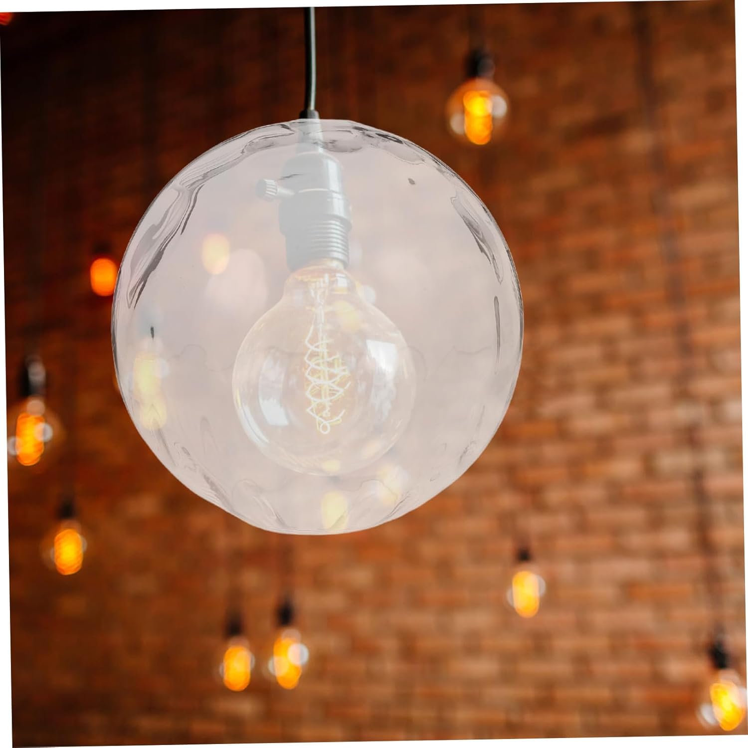 Cabilock Elegant Round Ball Lampshade Light Table Lighting Cover Glass Globes for Wall Sconce and Bedroom Lamps