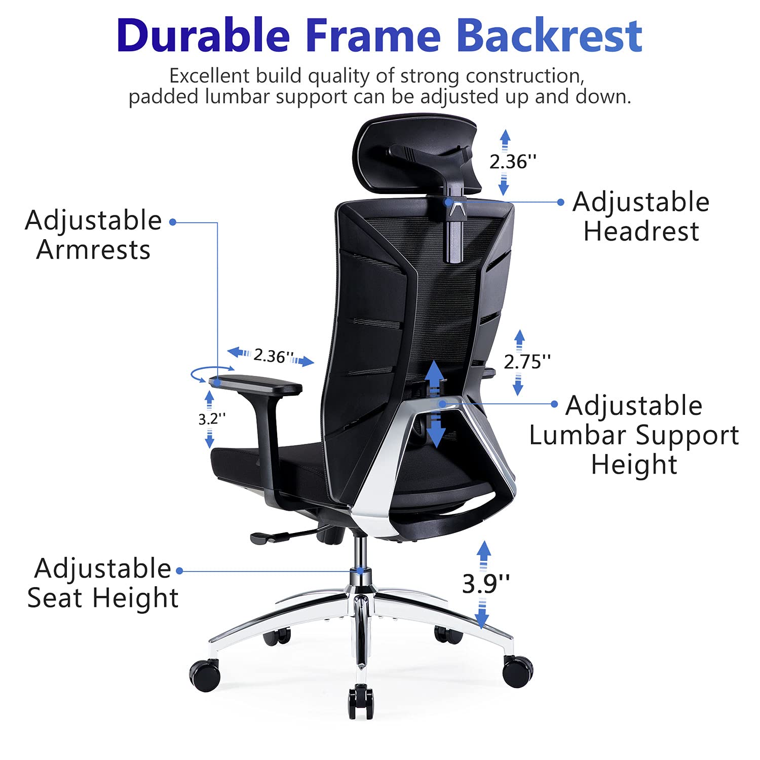 Tribesigns Ergonomic Mesh Office Chair, High Back Desk Chair