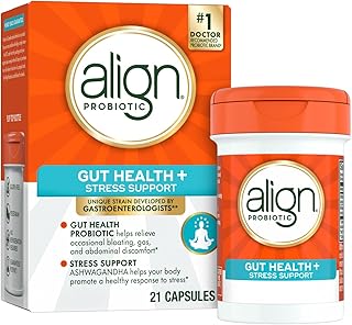 Probiotic, Digestive De-stress, Probiotic for Women and Men with Ashwagandha, Helps with a Healthy Response to Stress, Gluten Free, Soy Free, Vegetarian, 21 Capsules