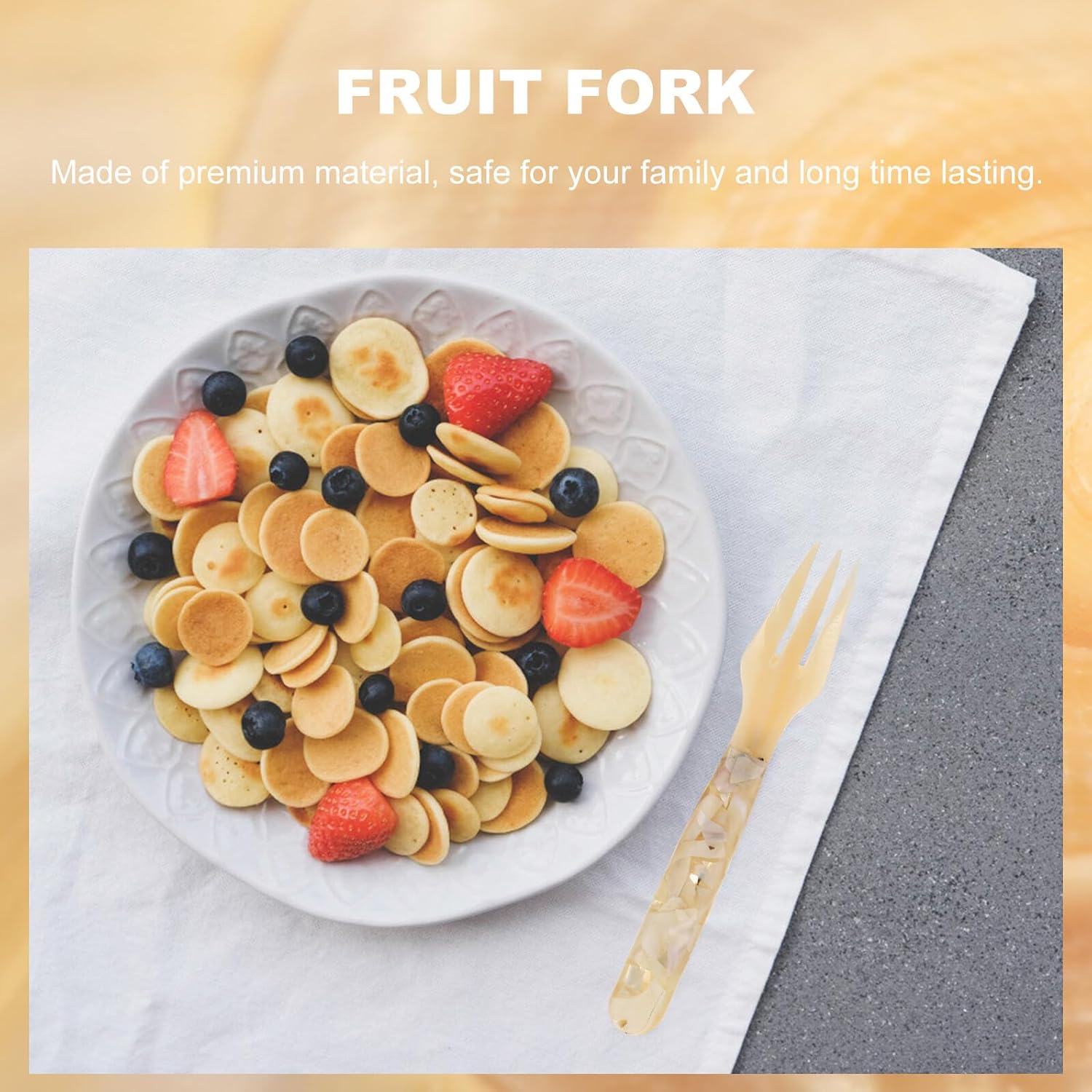 Shell Pattern Cake Forks 2pcs, Small Fruit Dessert Forks for Home Kitchen Dining, Floral Design Tableware Set