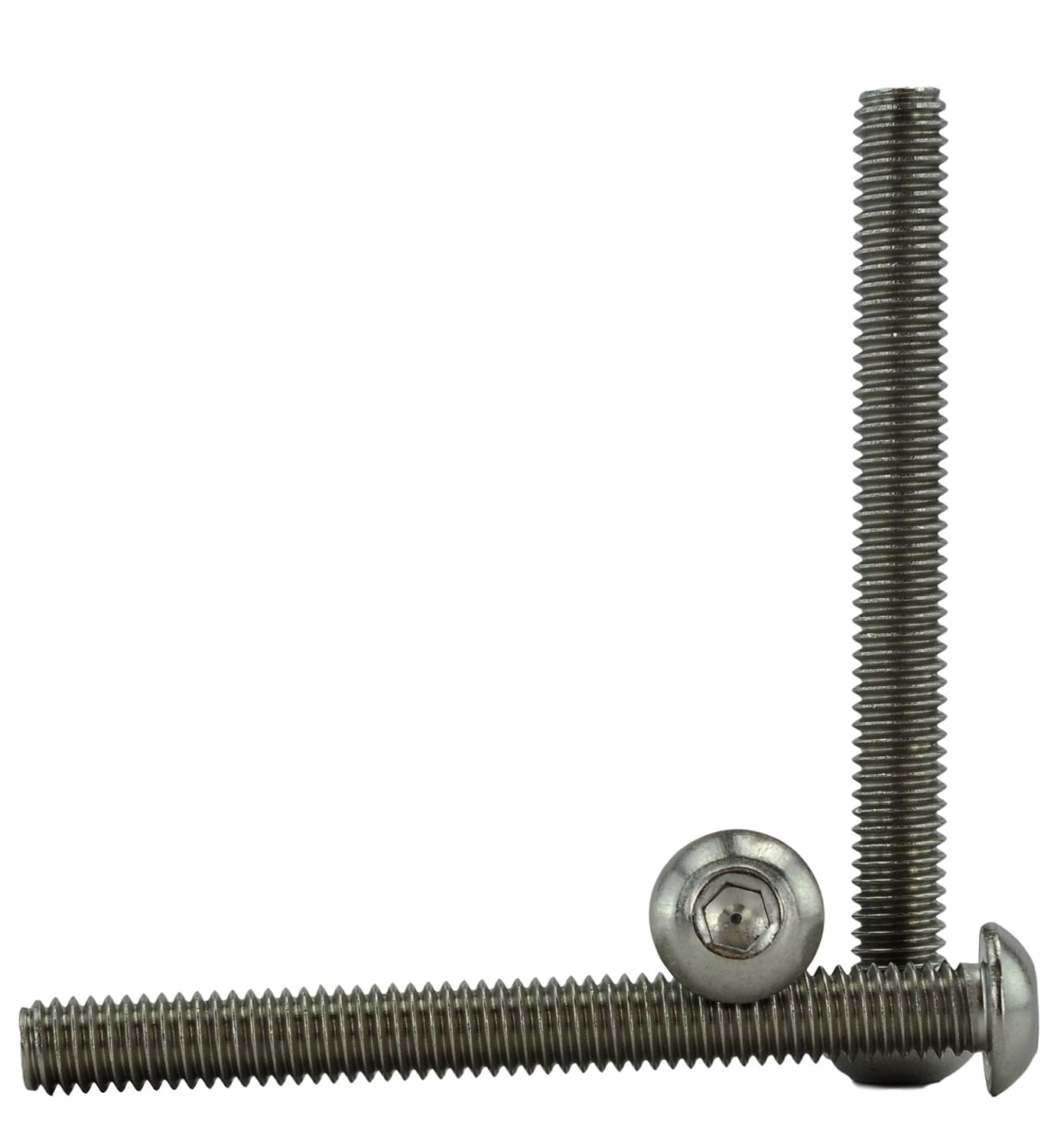 Stainless 5/16-18 x 3" (5/8" to 3" Available) Socket Button Head Cap Screws, Full Thread, Hex Drive, Stainless Steel 18-8, Coarse Thread (5/16-18 x 3)