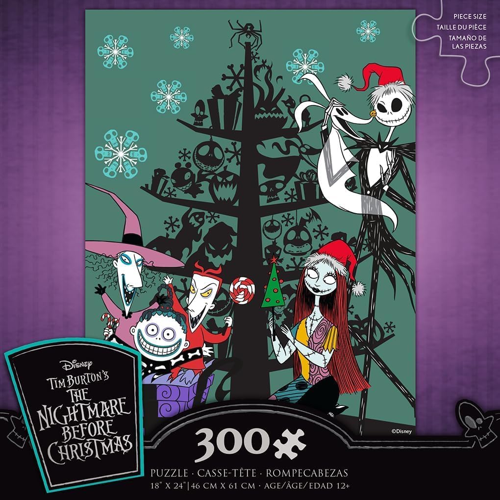 Ceaco - Disney - Tim Burton's Nightmare Before Christmas - Christmas Tree - 300 Oversized Piece Jigsaw Puzzle