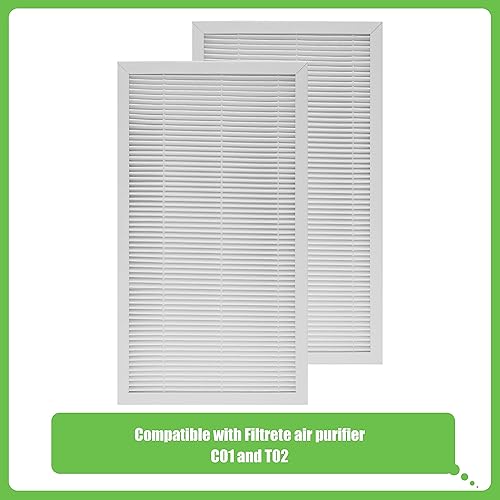 Miniatura 2 de Filtro F1 para reducción de alérgenos, filtro de repuesto compatible con purificador de aire Filtrete C01 T02 FAP-C01-F1 y FAP-T02-F1, paquete de 2